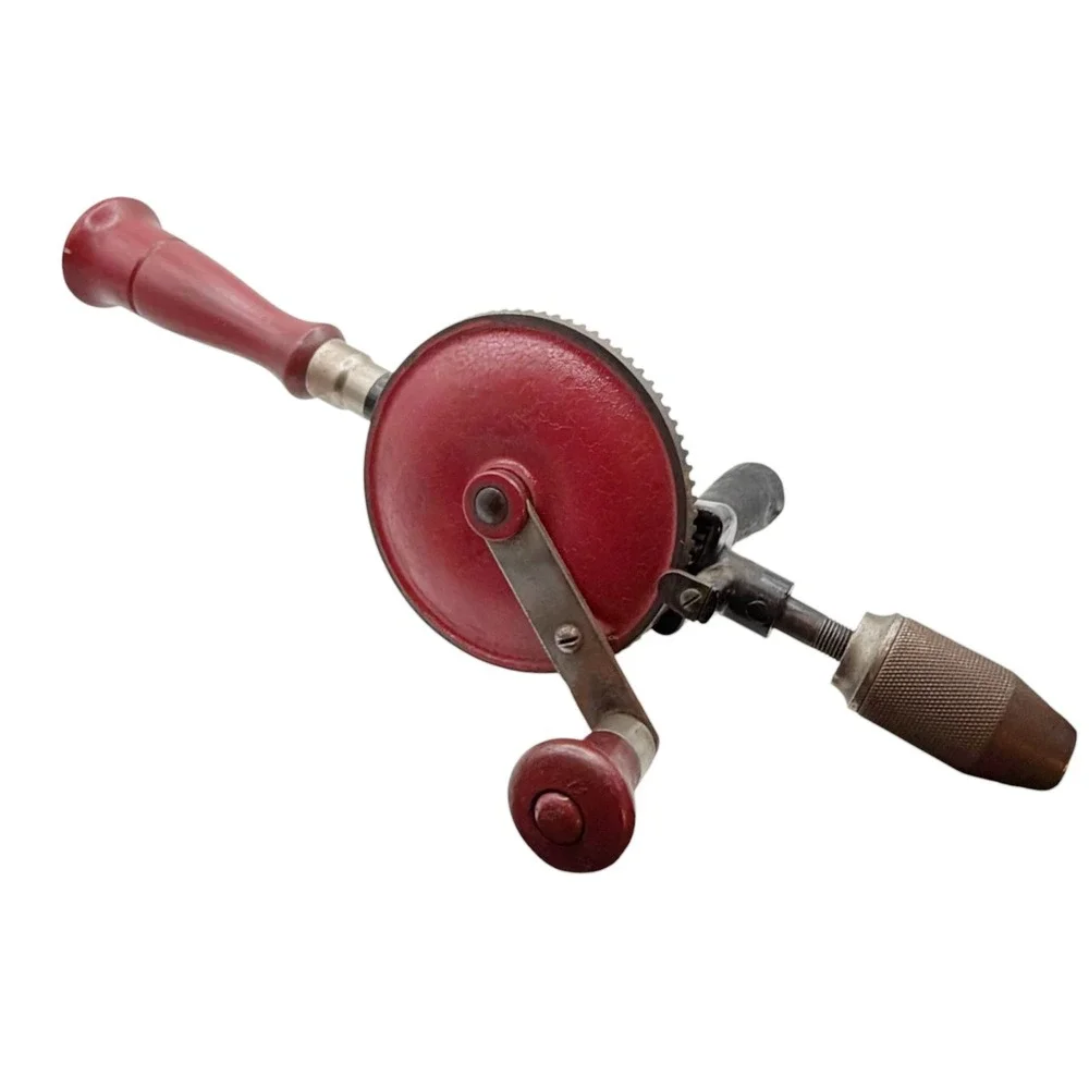 Vintage Craftsman Hand Crank Breast Drill Eggbeater Drill Woodworking Tool USA